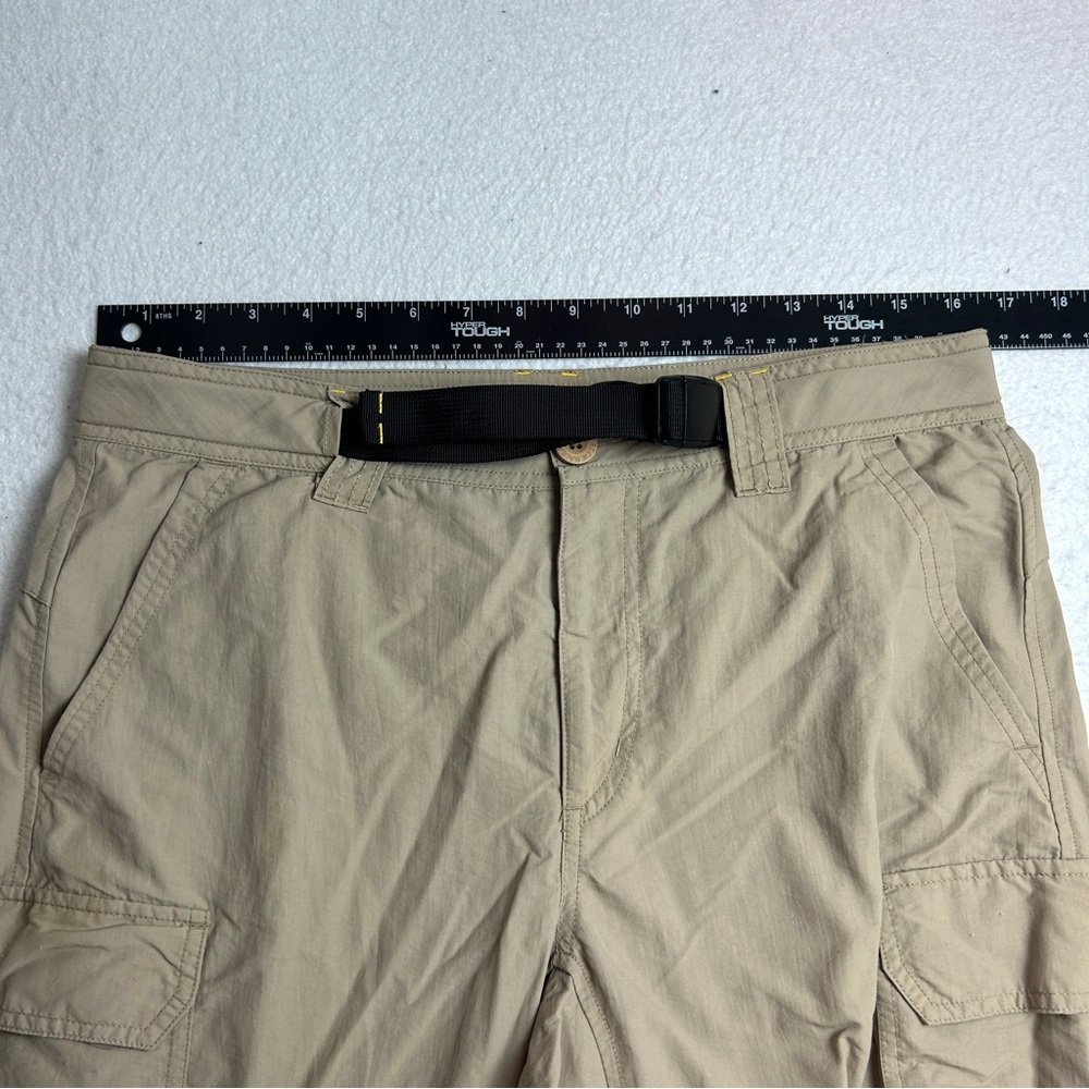 505 - Eddie Bauer Men’s Khaki Tan Pants side 34 x 32, Belt Included - Picture 11 of 15